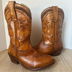 BED STU Lancy Windsor Tan Glaze Cowboy Boot Cobbler Country Cowgirl 8 Fits 7/7.5
